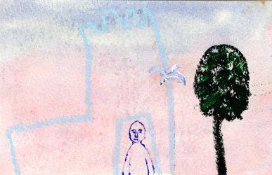 Mon château, une mouette et un cyprès, 2005